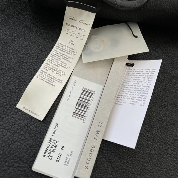 Rick Owens - EU46 GRAIL Lamb Shearling Rare Runway Gimp Vest FW22 Strobe - Picture 13 of 16